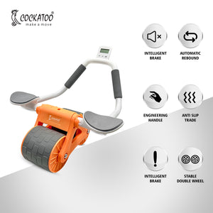 Cockatoo Auto Rebound Ab Wheel | Abs Workout Abdominal Exercise Rollers
