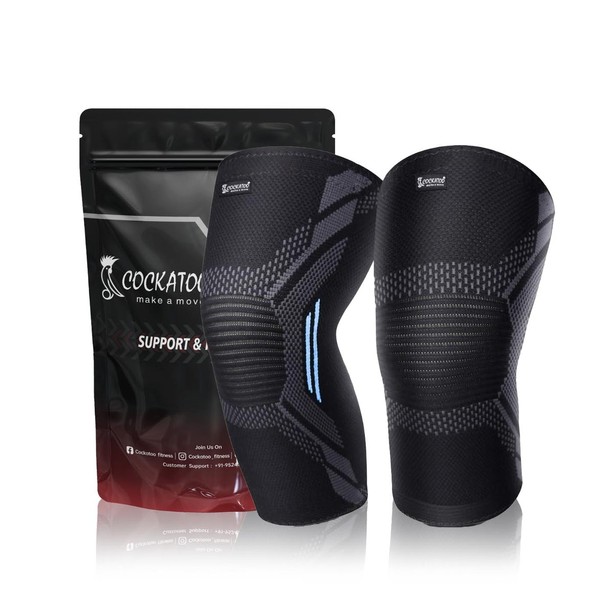 Cockatoo Knee Compression Support KN-111 - Nylon & Spandex Material