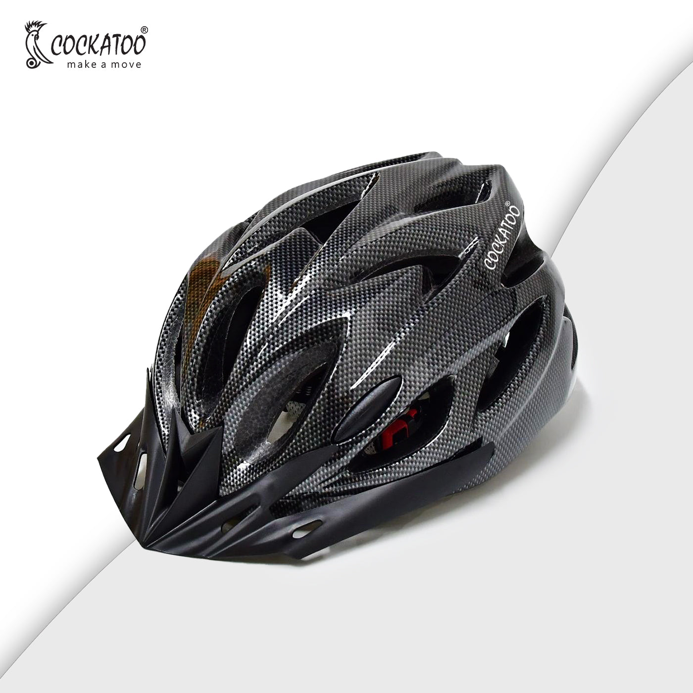 Cockatoo Adjustable Cycling Helmet with Detachable Visor|Adjustable Light Weight Mountain Bike Cycle Helmet with Padding for Kids and Adults|Racing Helmet for Men and Women