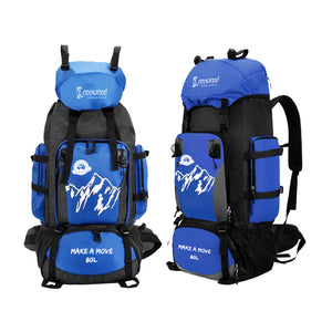 80L Blue Rucksack Trekking Bag