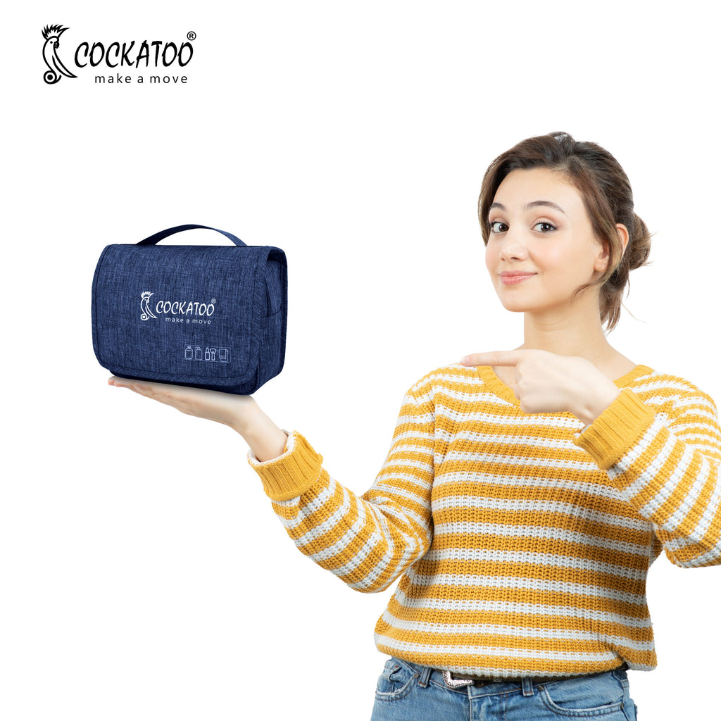 Cockatoo Fresh-Start Toiletry Bag for Men & Women,Hanging Travel Toiletry Bag,Travel Toiletry Organizer Pack of 1(6 Month Warranty)