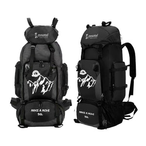 90L Black Rucksack Trekking Bag