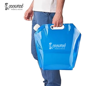 Cockatoo 10L Water Storage Tank, Portable Water Carrier Lifting Bag for Camping Hiking, Material: PP(6 Month Waranty )