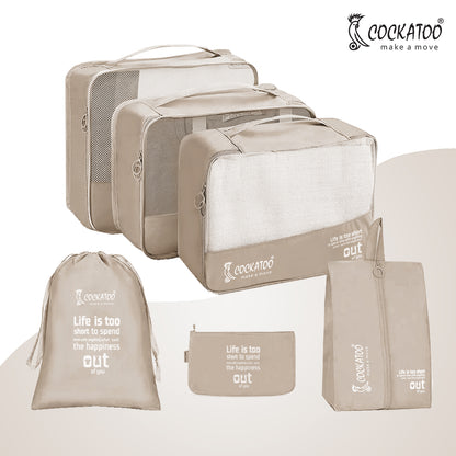 Cockatoo Trek-Trove 6 Pc Travel Storage Bag| Travel Organizer Bags for Luggage
