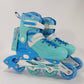 Cockatoo Shadow Line Adjustable 4 Wheel LED Inline Skates| ABEC-7 Bearing Skating Shoes| With Lightning Wheel