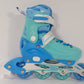 Cockatoo Shadow Line Adjustable 4 Wheel LED Inline Skates| ABEC-7 Bearing Skating Shoes| With Lightning Wheel