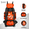 90L Orange Rucksack Trekking Bag
