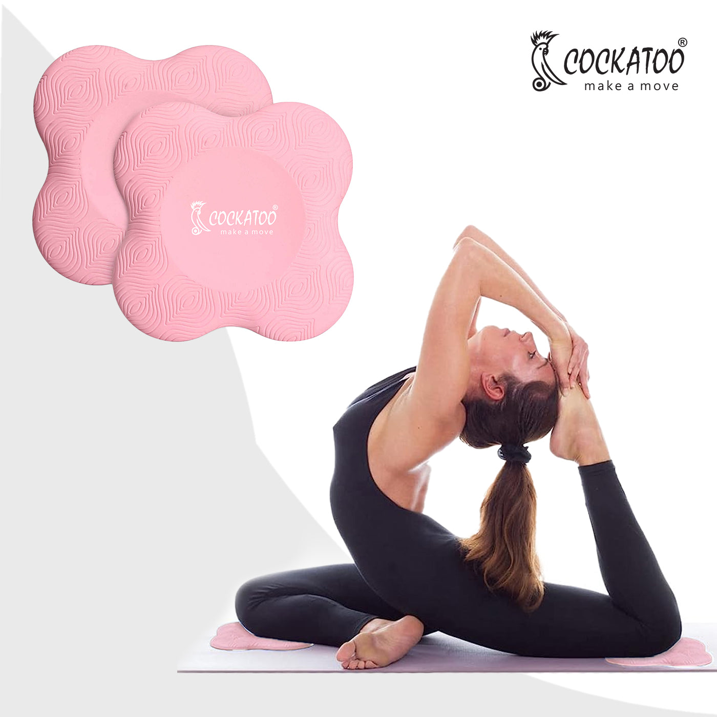 Cockatoo Non-Slip Yoga Pad, 20 MM Padding for Joint Protection and Sta