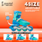 Cockatoo Shadow Line Adjustable 4 Wheel Inline Skates| ABEC-7 Bearing Skating Shoes| Adjustable Strap