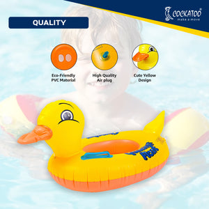 Cockatoo Yellow Duck Swimming Floats - detail shot