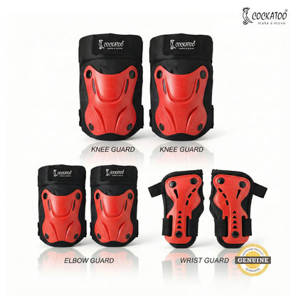 Cockatoo Protective Gear Set 3.0 | Knee/Elbow/Wrist Guard | Safety Kit for cycling and Skates (Copy)