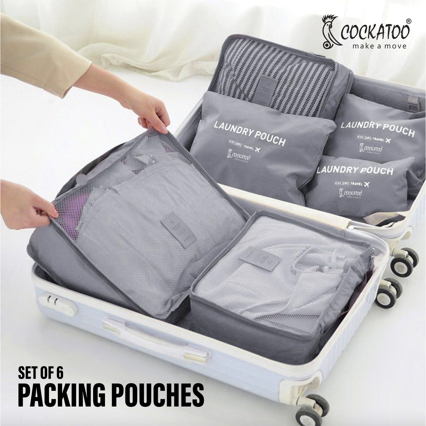 Cockatoo Horizon 6 Pc Travel Storage Bag,Travel Organizer Bags for Lug