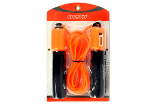 Cockatoo Digital Speed Skipping Rope[Cordless for Indoor Home Workout], Weighted Handles, Adjustable Cable Length, Fitness Jumping Rope for Adults Men Women Kids Exercise Training.
