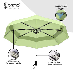 Cockatoo Rain-Guard Automatic Umbrella with 8 Ribs - detail shot