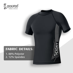 Round Neck Active Wear Men T-Shirt, Black Dri fit T-Shirt for Men, Regular Fit Quick-Dry Sports T-Shirt, Black