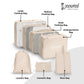 Cockatoo Jet-Set 7 Pc Travel Storage Bag,Travel Organizer Bags for Luggage, Material: Twill Cloth