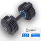 Cockatoo RDB01 2.5Kg - 12.5Kg Professional Adjustable Dumbbell, Gym Equipment Set For Home Workout, Blue ( pair )