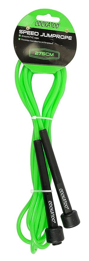 Cockatoo, Skipping Rope; Jump Rope (Green)&Cockatoo Rubber Coated Professional Hex Dumbbells (Pack of Two) ; Hex Dumbbells (10 kg(Each))