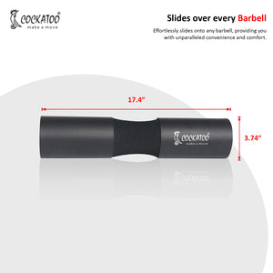 Cockatoo Black Barbell Pad with Enhanced Cushioning - detail shot