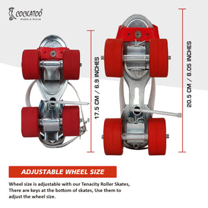 Cockatoo Tenacity Adjustable 4 Wheel Roller Skates - detail shot