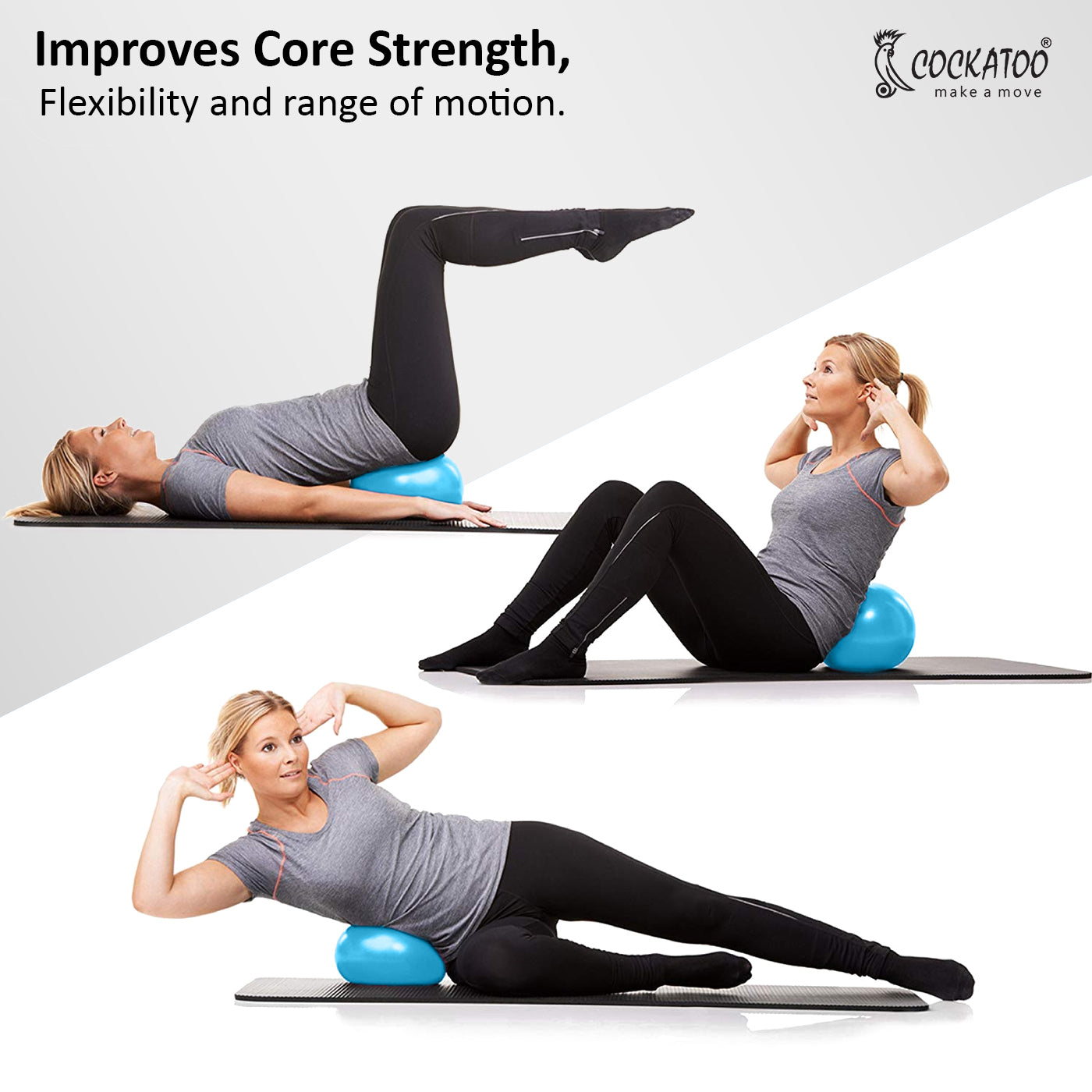 Cockatoo 25 CM Mini Aerobic Ball/Gym Ball Anti Burst Exercise Fitn