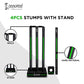 Cockatoo Destructor Complete Cricket Set l Academy Size (34'' x 4.5'') Bat with 3+1 Wicket Set and 1 Wind Ball l Heavy Duty Plastic Power Series l (Black-Florescent Green) l for Ages 15 and Above