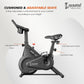 Cockatoo Ride-X5 Kg Fly Wheel Spin Bike | Adjustable Resistance for Home Workout | Max Weight Capacity: 100 kg