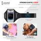 Waterproof Anti Sweat PU Material Adjustable Black Sports Arm Band