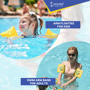 Cockatoo Arm floats for Kids, Swimming accessories arm floats, Yellow - detail shot