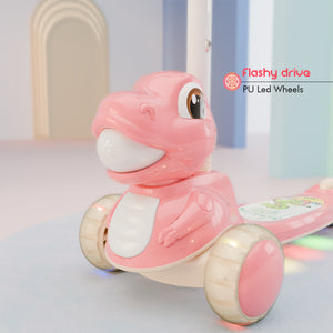 Cockatoo Glow Rider Led Kids Scooter Dino with Music-Light in Deck - detail shot