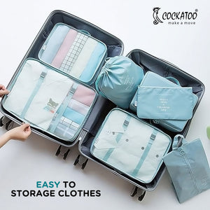 Cockatoo Jet-Set 7 Pc Travel Storage Bag - detail shot