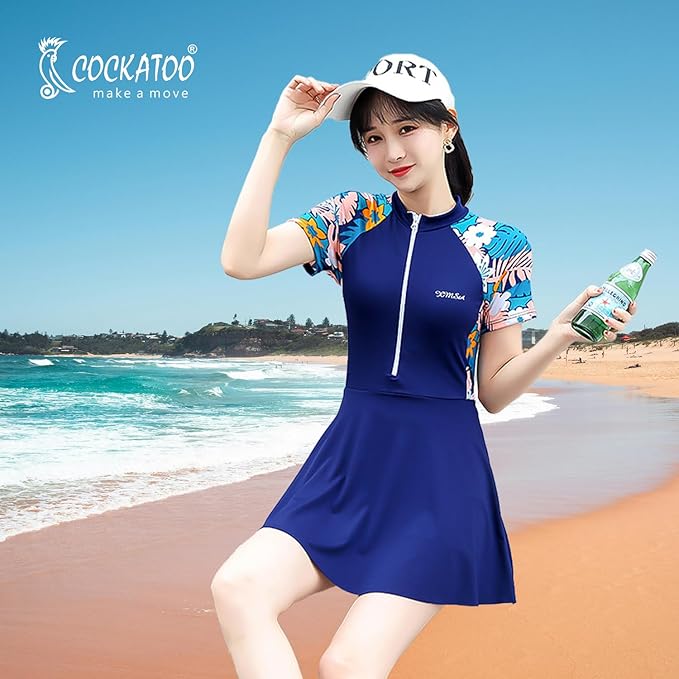 Blue Printed Swimwear and Gym wear for women workout set, Activewear women sports and fitness wear