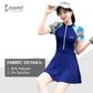 Blue Printed Swimwear and Gym wear for women workout set, Activewear women sports and fitness wear