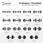 15-in-1 Adjustable Dumbbell Set