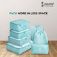 Cockatoo Jet-Set 7 Pc Travel Storage Bag,Travel Organizer Bags for Luggage, Material: Twill Cloth