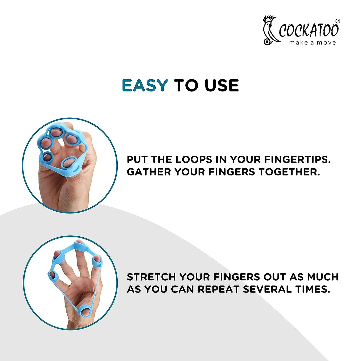 Cockatoo Five Finger Strengthener - Set of 3 (Light, Medium, Hard)