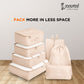 Cockatoo Jet-Set 7 Pc Travel Storage Bag,Travel Organizer Bags for Luggage, Material: Twill Cloth