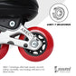 Cockatoo IS1100 Beginners Inline Skates | PVC Wheels Skating Shoes For Kids