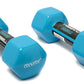 Cockatoo Unisex Metal Integrated PVC Vinyl Dumbbell | Pack of Two | Green PVC Dumbbells