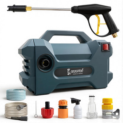 Cockatoo Rinse Smart High Pressure Domestic Car Washer|2.5HP, 96 Bar, 6L/Min Flow |Foam Spray Gun