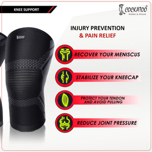 Cockatoo Knee Compression Support KN-111 - Nylon & Spandex Material - in use