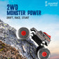 Cockatoo-Kids Trailblazer | 2WD Rechargeable Remote Control Car with Remote| Monster Truck Toy | 1200mAh Battery, Nitro Boost, Shock Absorber, BT Speaker, Fast USB Charge