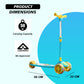 Cockatoo Rocket Ranger LED Scooter for Kids 3 - 12 Years, Kids Scooter With 40MM Led Lights in PP+PU Wheel, 4 Adjustable Height Scooter, Up To 50 Kg Weight Capacity