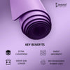 Cockatoo Super Premium 5.5 MM Pure Natural Rubber Non Slip, Unrolls Flat Always, Sweat Absorbent Yoga Mat For Women and Men with Cover Bag L-183CM x W-61CM (1 Year Warranty)