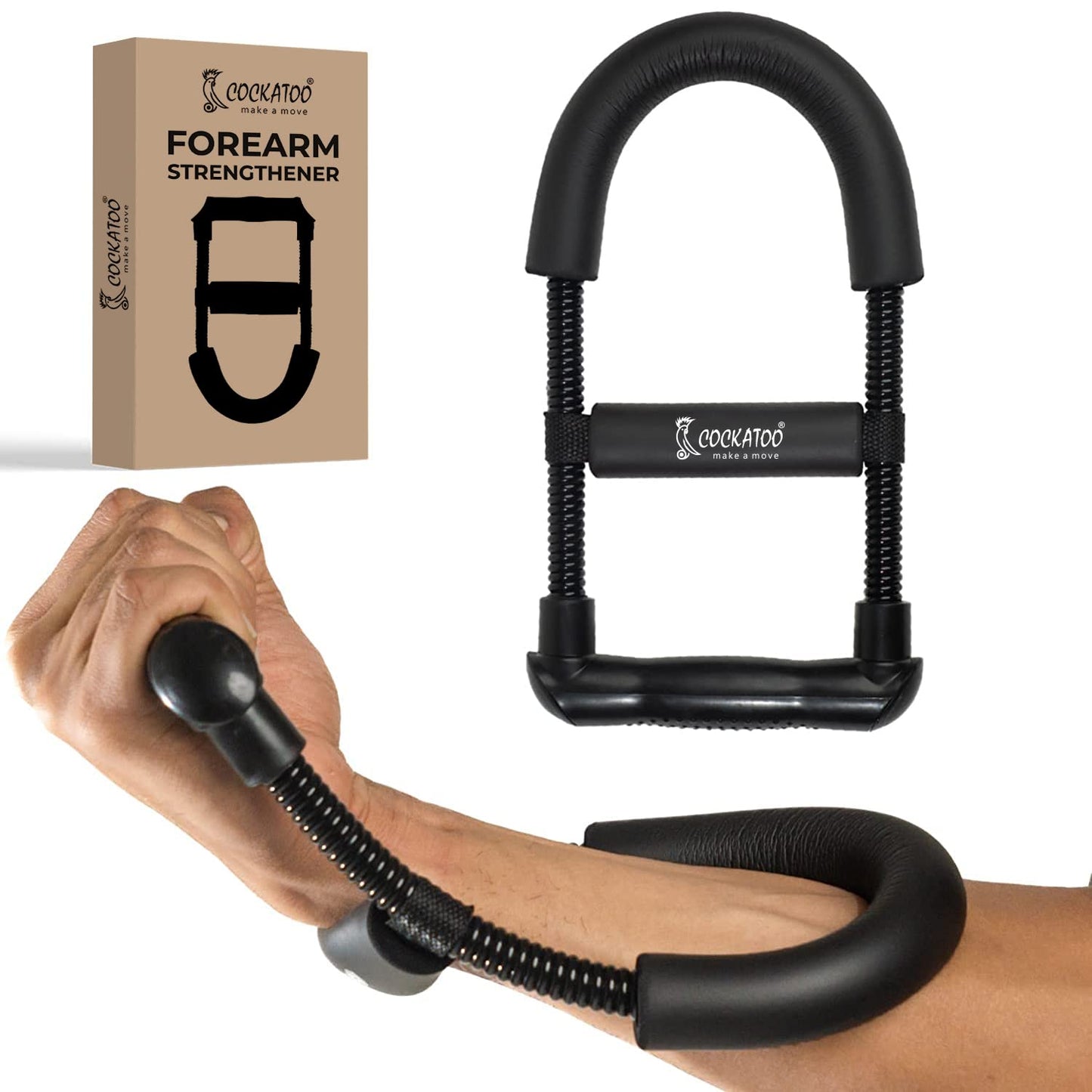Cockatoo Forearm Strengthener,Forearm Exercise Equipment,Grip Strengthener Fitness Equipment Home Gym Equipment for Men & Gym Equipment for Women,Wrist Strengthener (6 Month Warranty)