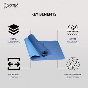 Cockatoo Premium 6 MM TPE Non Slip Yoga Mat - in use