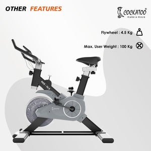 Cockatoo Ride X-4.5 Spin Bike - detail shot