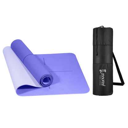 Premium 6 MM TPE Non Slip, Unrolls Flat Always Yoga Mat