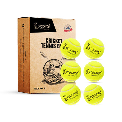 Cokatoo Tennis Ball Cricket Tennis Ball Light Tennis Ball for Cricket Tournament, Street Match Cricket Ball Tennis for Lawn Cricket Soft Tennis Balls (Pack of 6)