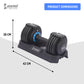 Cockatoo RDB01 2.5Kg - 12.5Kg Professional Adjustable Dumbbell, Gym Equipment Set For Home Workout, Blue ( pair )